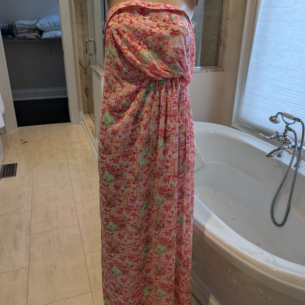 Zara Sleeveless Flower Detailed Flowy Dress Size 5